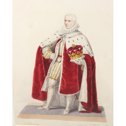 402 - George Perfect Harding (1779 - 1853), original watercolour of the Earl of Westmoreland in coronation... 