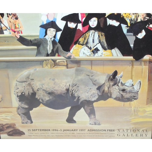 403 - Vintage Peter Blake at the National Gallery poster, approx 80cm x 54cm inc frame