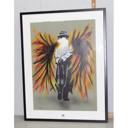 408 - Grafter (b.1956), limited edition street art, graffiti style print entitled 