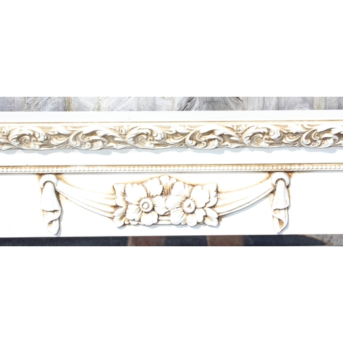 431 - Painted French style over-mantel mirror, approx 109cm x 100cm