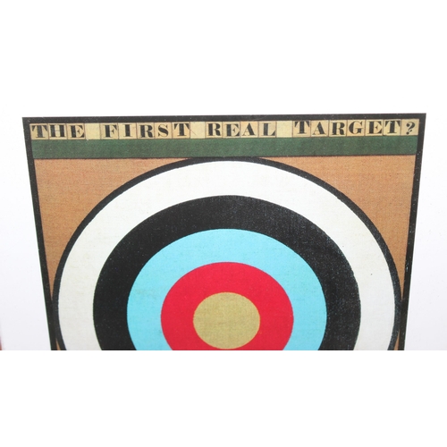 434 - Framed signed print of First Real Target by Peter Blake