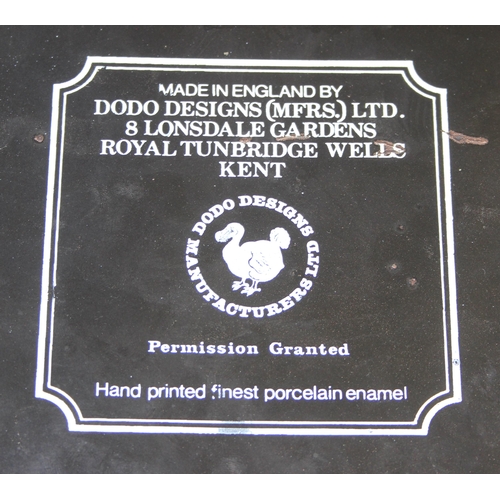 485 - Dodo designs LTD reproduction advertising porcelain enamel plaque for Colemans mustard approx. 20cm ... 