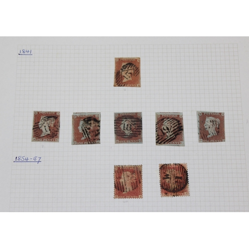 504 - Stamps - GB QV/EDV11 1841/1902 on leaves, Used