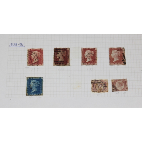 504 - Stamps - GB QV/EDV11 1841/1902 on leaves, Used