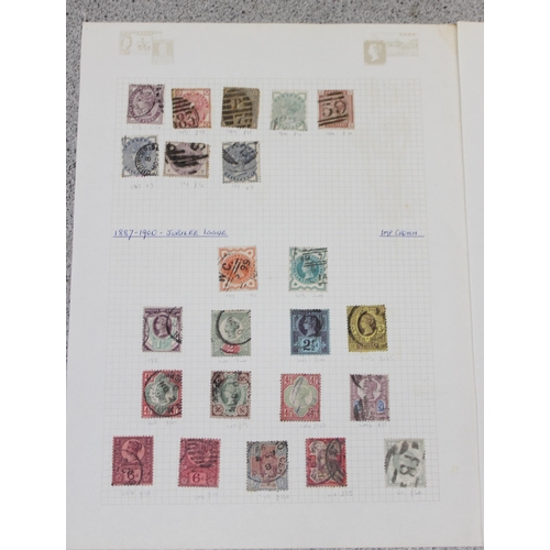 504 - Stamps - GB QV/EDV11 1841/1902 on leaves, Used