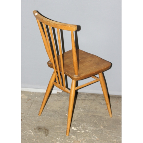 51 - A retro blonde Ercol 391 dining chair