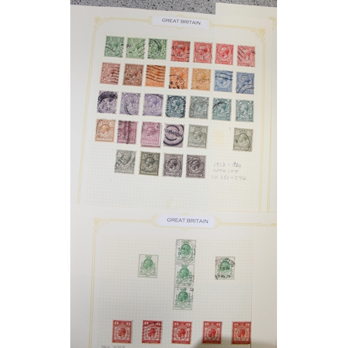 510 - Stamps - GB GV/GV1 Mint & Used on leaves