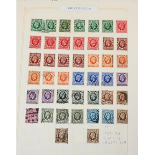 510 - Stamps - GB GV/GV1 Mint & Used on leaves