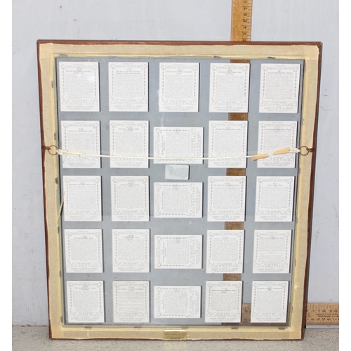 516 - Players Cigarette card display in glass frame