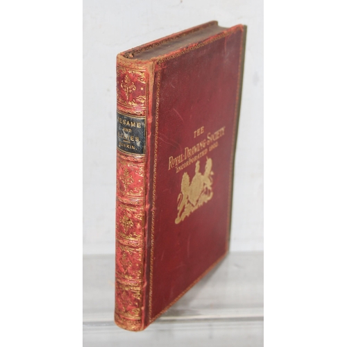 552 - Sesame and Lilies by John Ruskin 1913 leather bound edition with Royal Drawing Society bookplate and... 