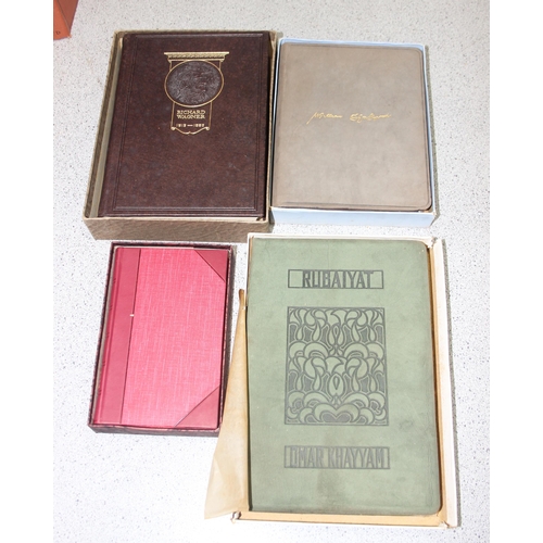 558 - Collection of books including a half leather bound ledger from the 1920's