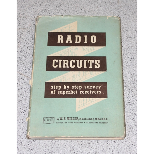 750 - Vintage cream Bush radio & qty of radio values & related literature