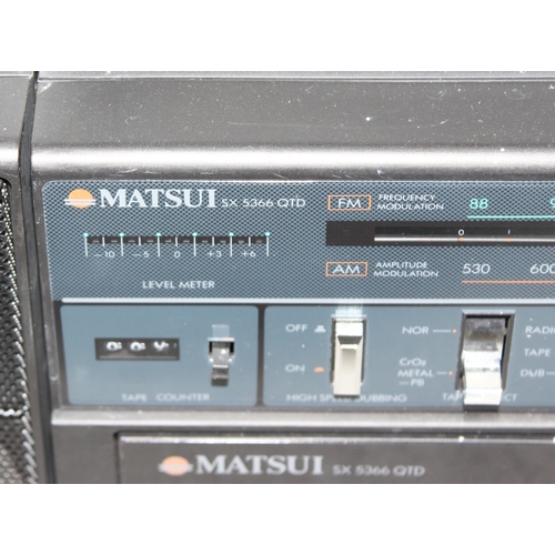 757 - Vintage Matsui SX 5366QTD Portable Stereo