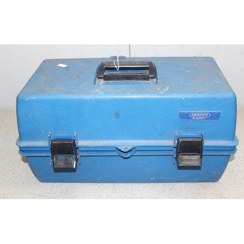 801 - Blue toolbox and contents, mainly sockets and spanners