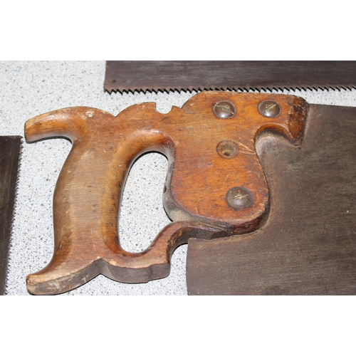 811 - 6 wood saws of various sizes to incl E. Garlick & Sons, and A&F Parts & Co Ltd