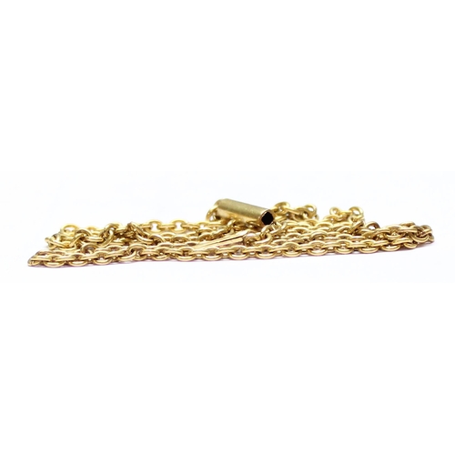 1140 - An antique 18ct gold chain necklace, indistinctly marked to clasp but XRF confirmed as 18ct gold, ap... 