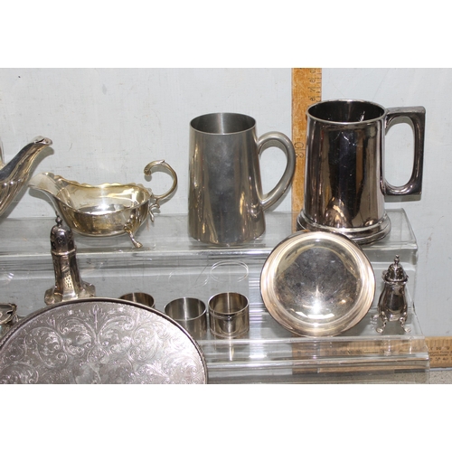 1056 - Qty of antique and later metalware and flatware, mostly silver-plate, approx 7.8kg gross