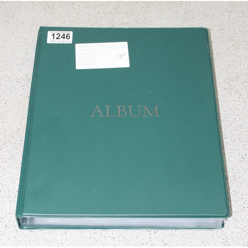 1246 - Green album of assorted copper coins, British pennies and half pennies mainly, large qty