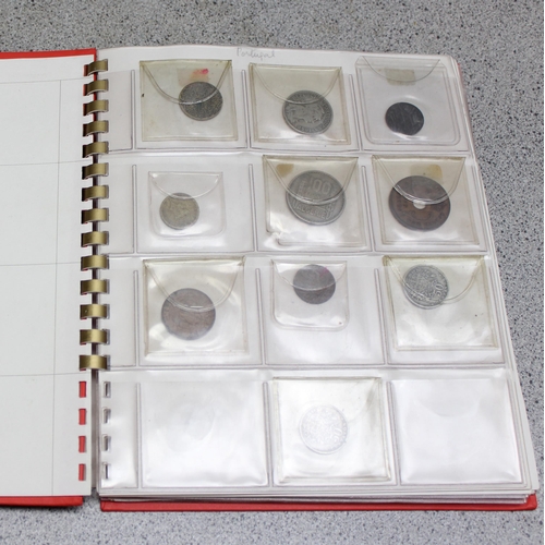 1248 - 2 albums of assorted mixed world coins