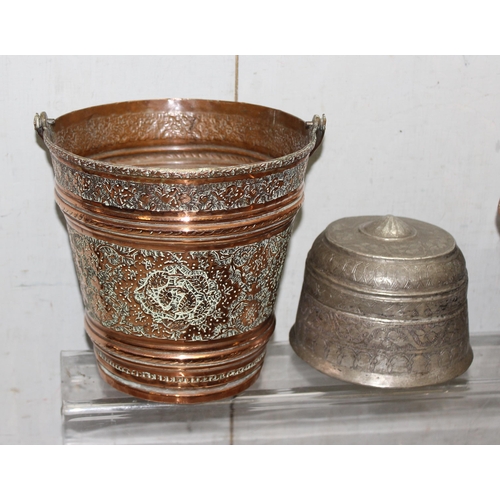 1774 - Qty of antique and later metalware, mostly brass and copper, approx 5.2kg gross