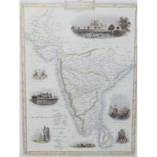 461 - Qty of framed reproduction maps to incl examples for Middle East and India