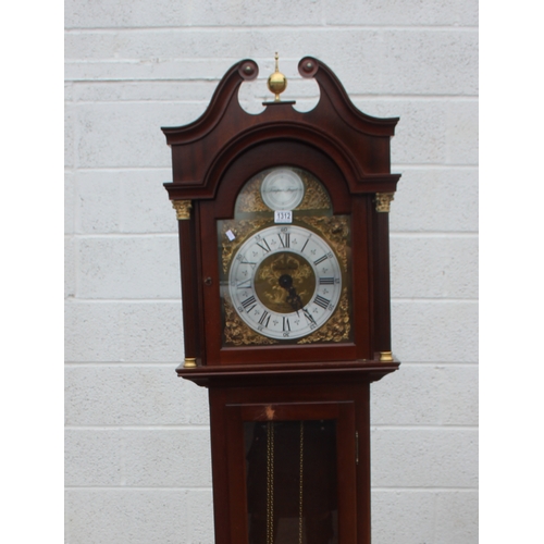 1319 - Richard Broad of Bodmin, a modern Tempus Fugit long case clock with weights and pendulum