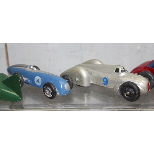 1520 - 5 vintage Dinky racing cars and AA & RAC motorcycle riders (7)