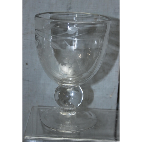 1782 - Qty of antique and later hand blown glassware and antique ceramic cup