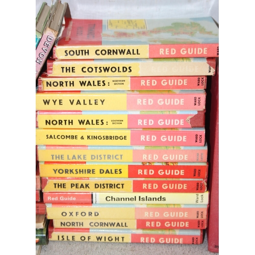 524 - Qty of Ward Lock's red guide travel books