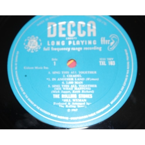 605 - LP vinyl record: Rolling Stones 1967 album 'Their Satanic Majesties Request', mono TXL 103, The Decc... 