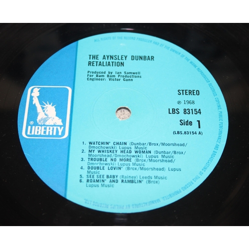 608 - 3 LP vinyl records by The Aynsley Dunbar Retaliation - Retaliation, 1969 press A1/B1, LBS 83223; Doc... 