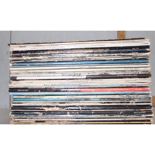 613 - Box of mixed LP vinyl records, artists F-R to incl Fleetwood Mac, Frankie Goes to Hollywood, Jimi He... 