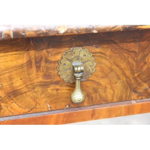 41A - A William & Mary or Queen Anne period c.1700 low boy or console table with circular parquetry inlaid... 