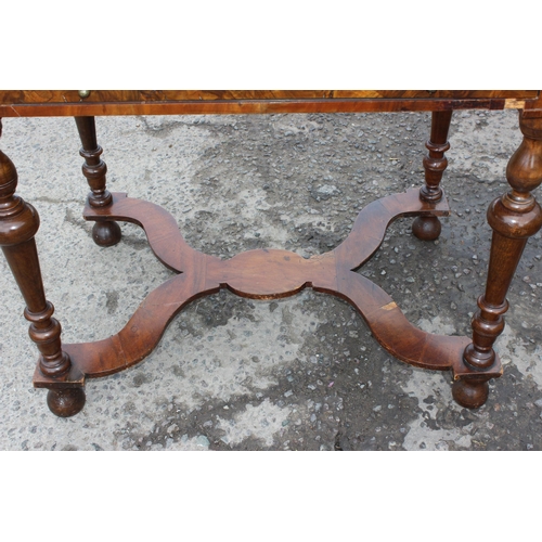 41A - A William & Mary or Queen Anne period c.1700 low boy or console table with circular parquetry inlaid... 