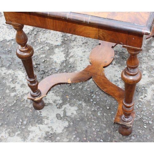 41A - A William & Mary or Queen Anne period c.1700 low boy or console table with circular parquetry inlaid... 