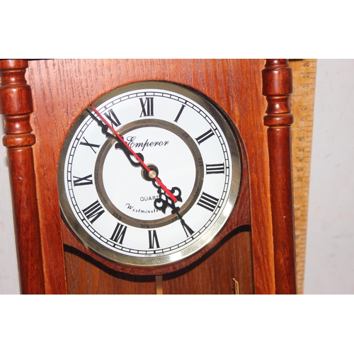 1317 - Wooden cased wall clock with Quartz movement