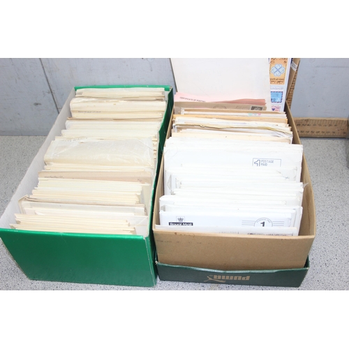 568 - Box of PHQ stamps, presentation packs, unused stamp books and other postal ephemera