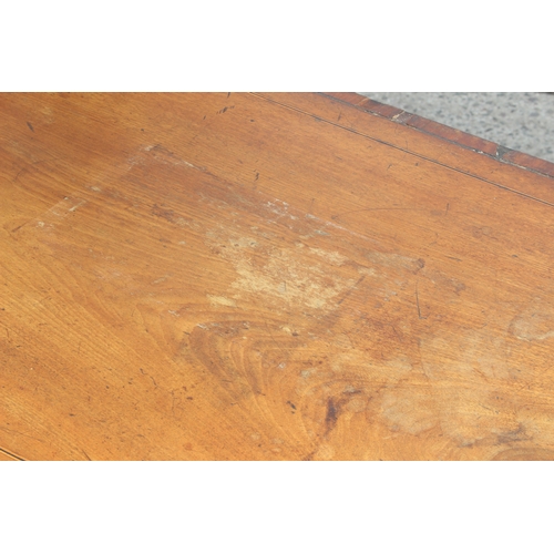 21 - Antique mahogany demilune table, approx 115cm W x 56cm D x 70cm H