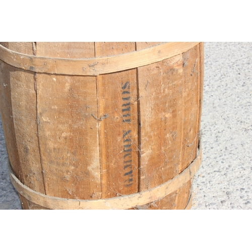 300 - Vintage wooden barrel, approx 45cm W x 73cm H