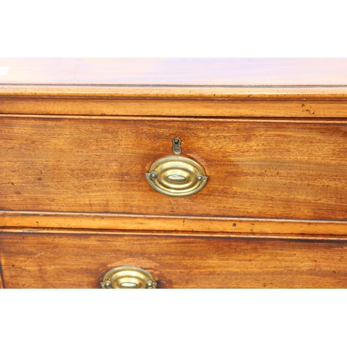 3 - Georgian mahogany 2-over-3 chest of drawers on bracket feet, approx 111cm W x 55cm D x 103cm H