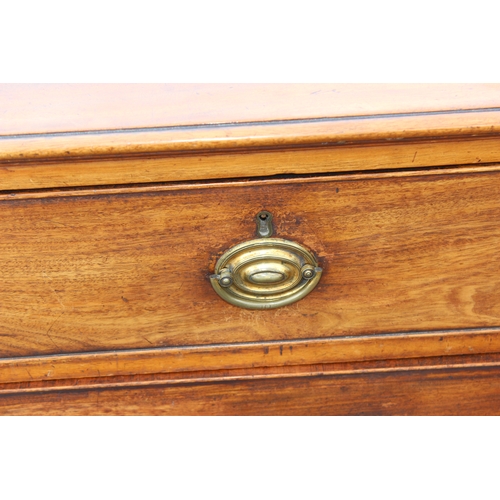 3 - Georgian mahogany 2-over-3 chest of drawers on bracket feet, approx 111cm W x 55cm D x 103cm H