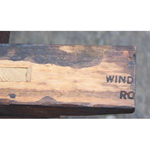 50 - A 20th century oak refectory table, approx 152cm W x 78cm D x 74cm H, previously at Windsor Castle, ... 