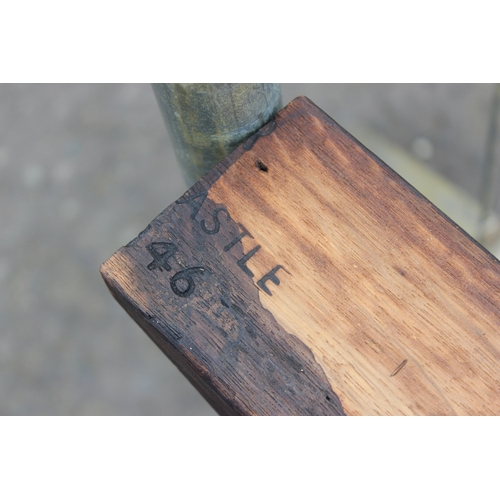 50 - A 20th century oak refectory table, approx 152cm W x 78cm D x 74cm H, previously at Windsor Castle, ... 