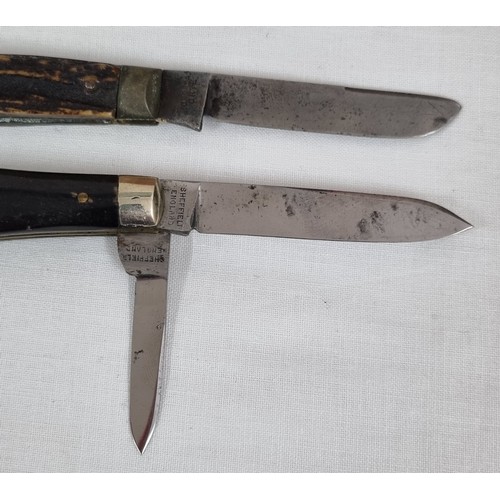 1435 - 4 x folding knives to incl Herbert Robinson, Harrison Brothers etc