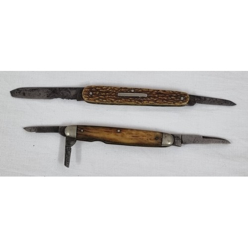 1435 - 4 x folding knives to incl Herbert Robinson, Harrison Brothers etc