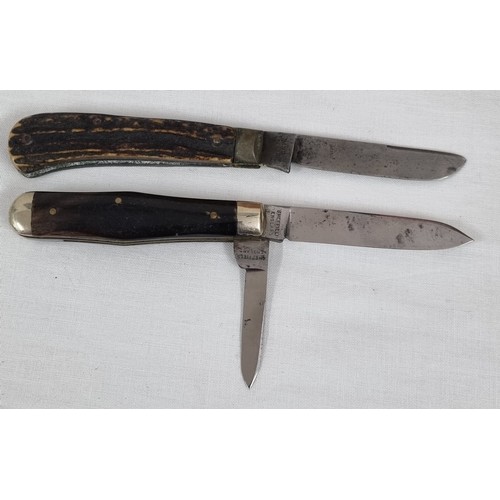 1435 - 4 x folding knives to incl Herbert Robinson, Harrison Brothers etc