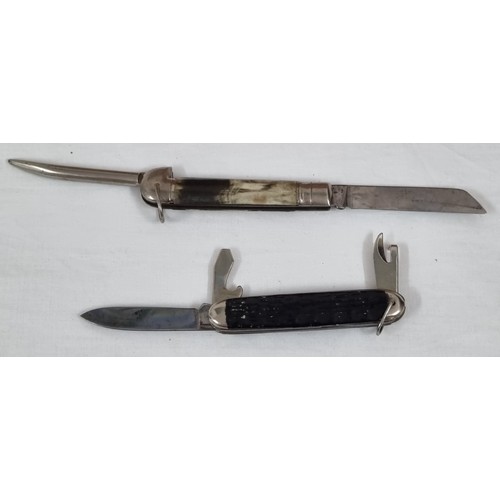 1438 - 3 scout guides camping knives to incl Richards of Sheffield