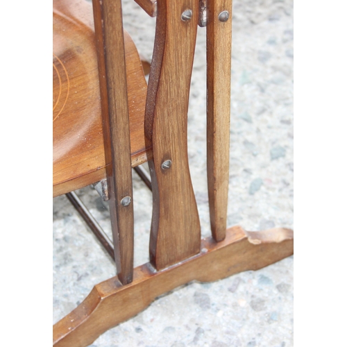 12 - A vintage 5-tier mahogany folding cake stand, approx 90cm H