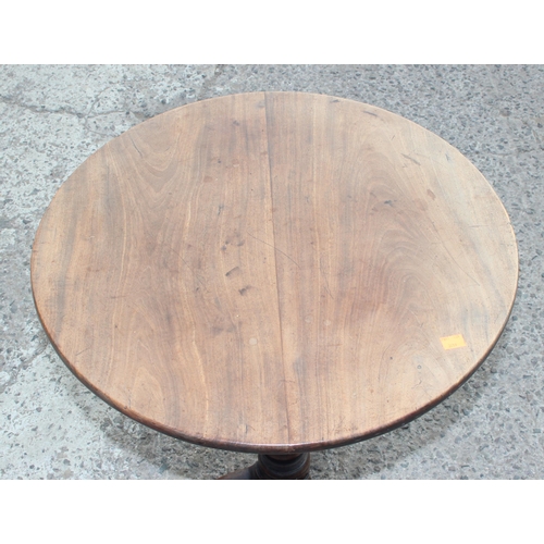 30 - Antique mahogany tilt-top table, approx 56cm x 73cm H