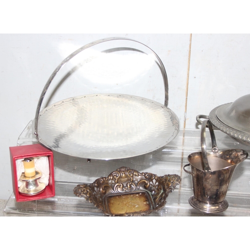 1020 - Qty of assorted interesting antique and later silver plate and other smalls, approx 3.2kg gross